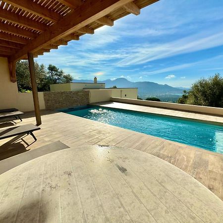 Super Villa Moderne Corbara Vue Mer Bagian luar foto